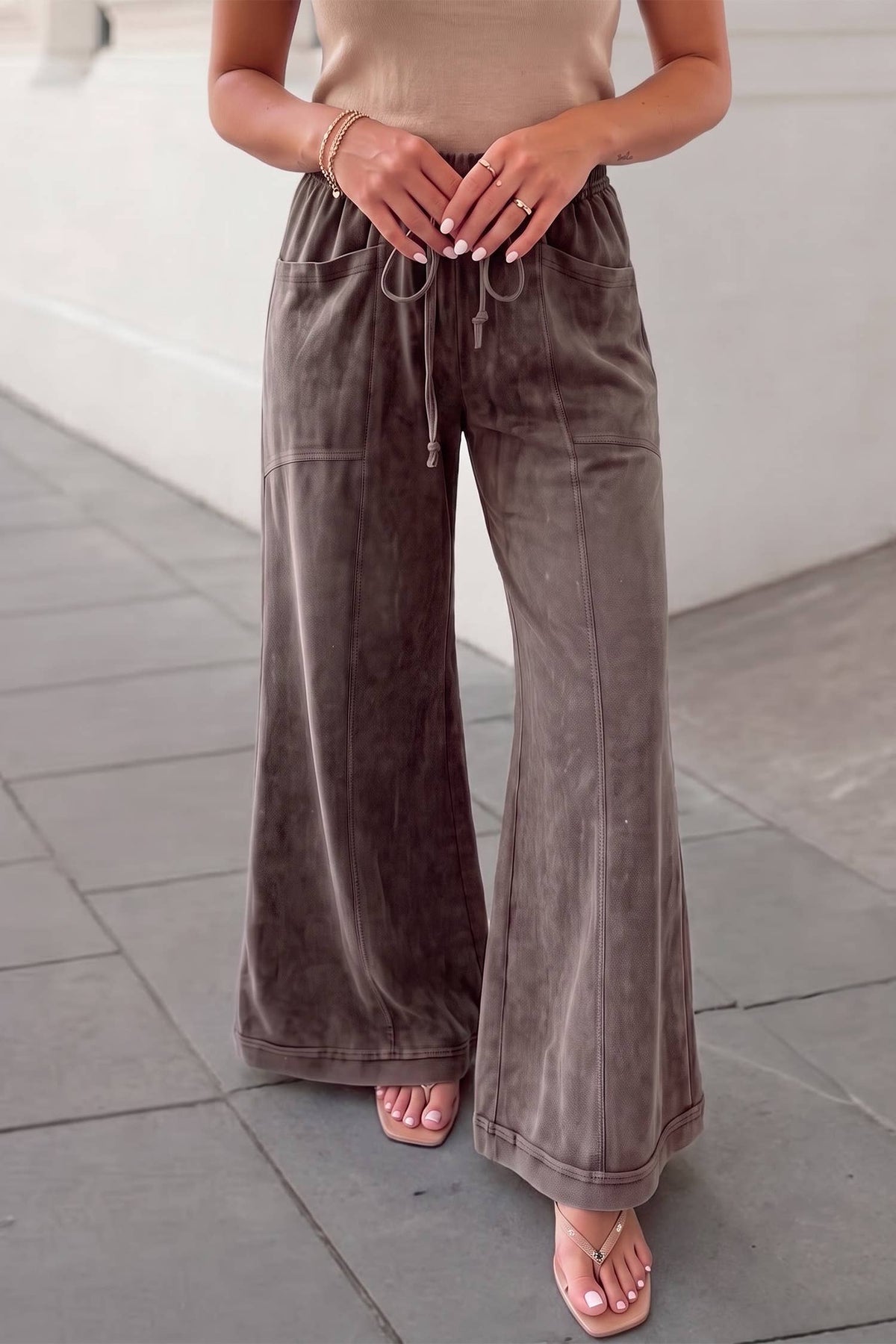 Free Spirit Washed Wide Leg Pan
