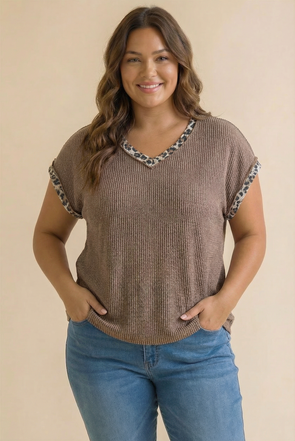 Wild at Heart Rib Knit Top