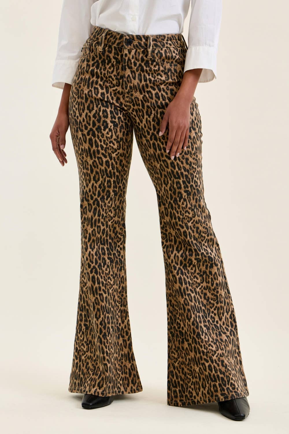 Judy Blue Leopard Luxe Flare Jeans