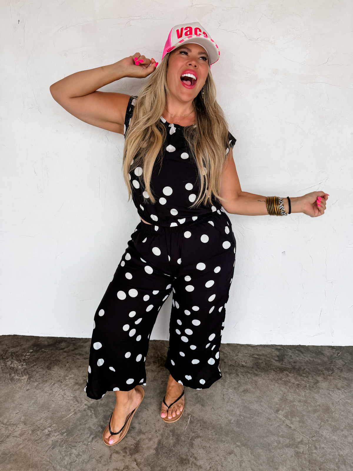 Playful Polka Dot Wide Leg Set