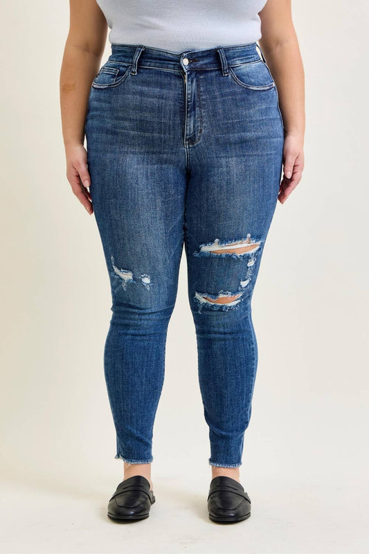 Judy Blue Plus High-Waist Destroyed Skinny Jeans
