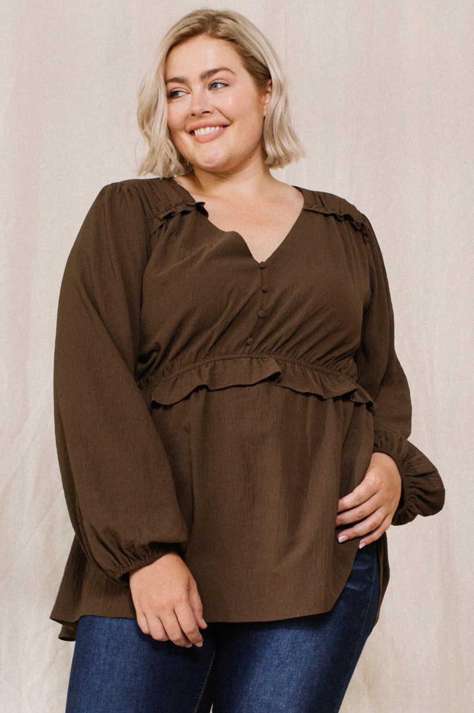 Willow Ruffle Peplum Blouse