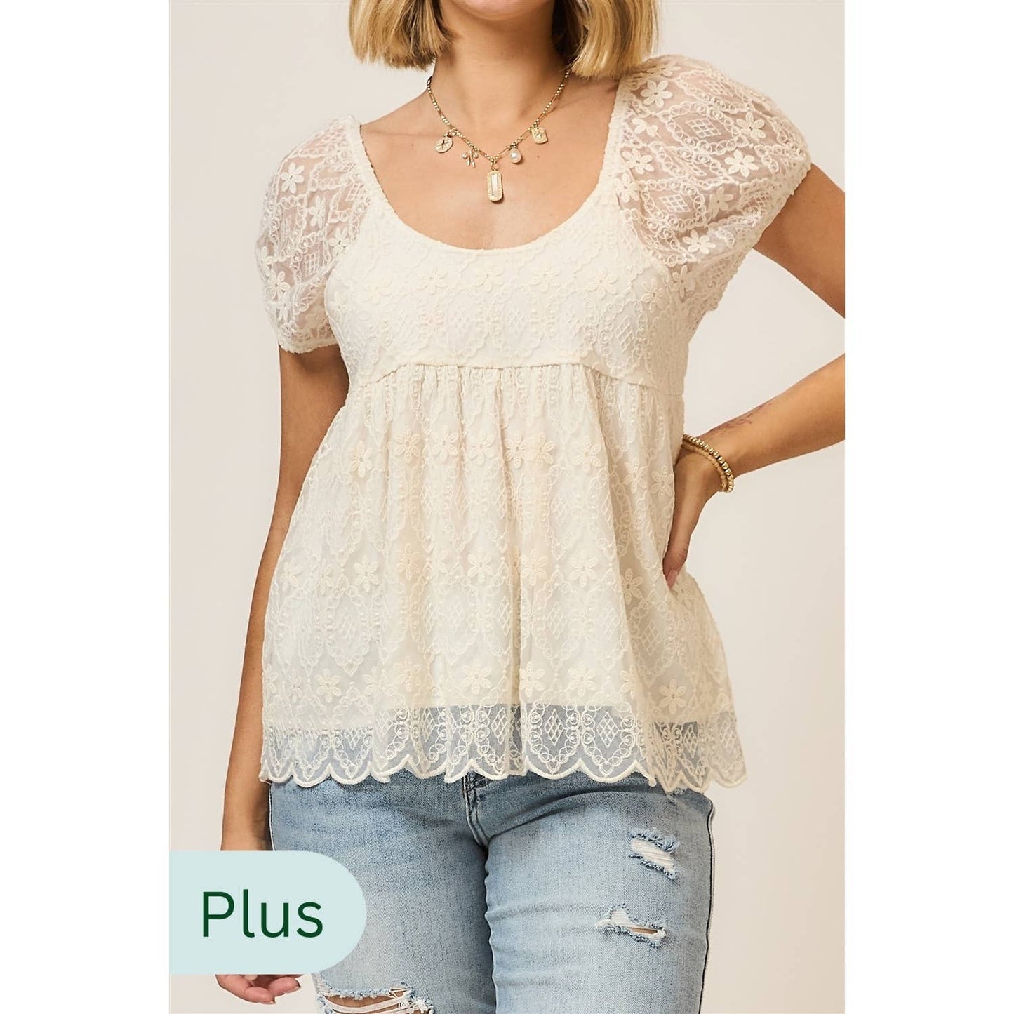 Amelie Lace Babydoll Top
