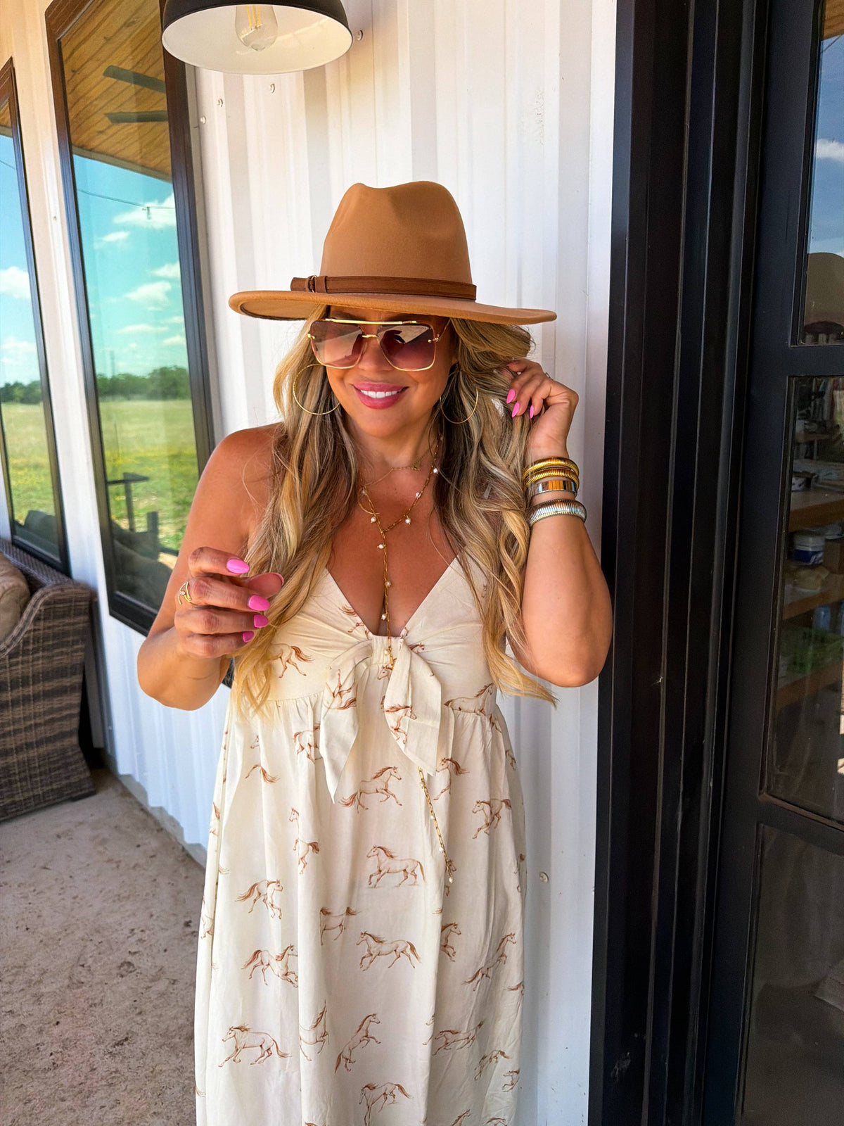 Harvest Gingham Maxi Dress