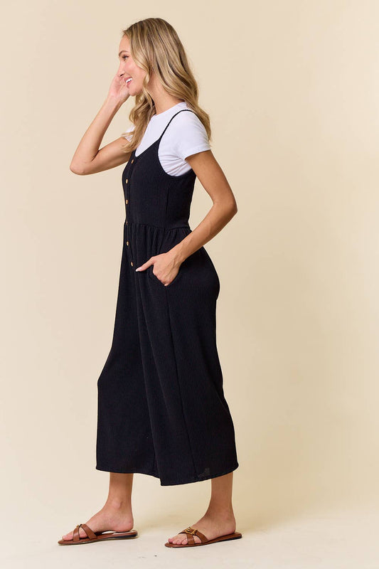 Everyday Chic Button Front Jumpsuit