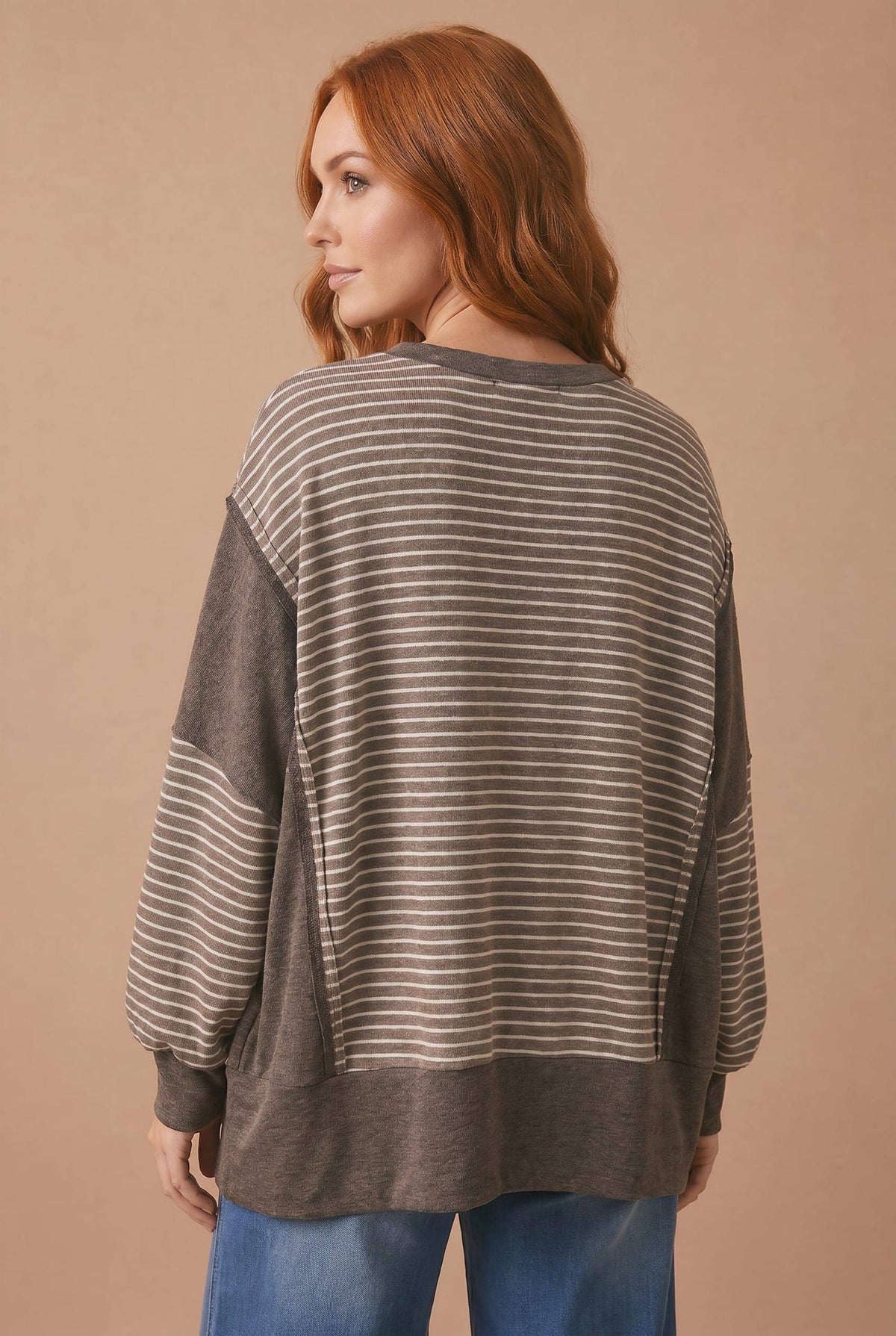 Easy Days Striped Color Block Pullover