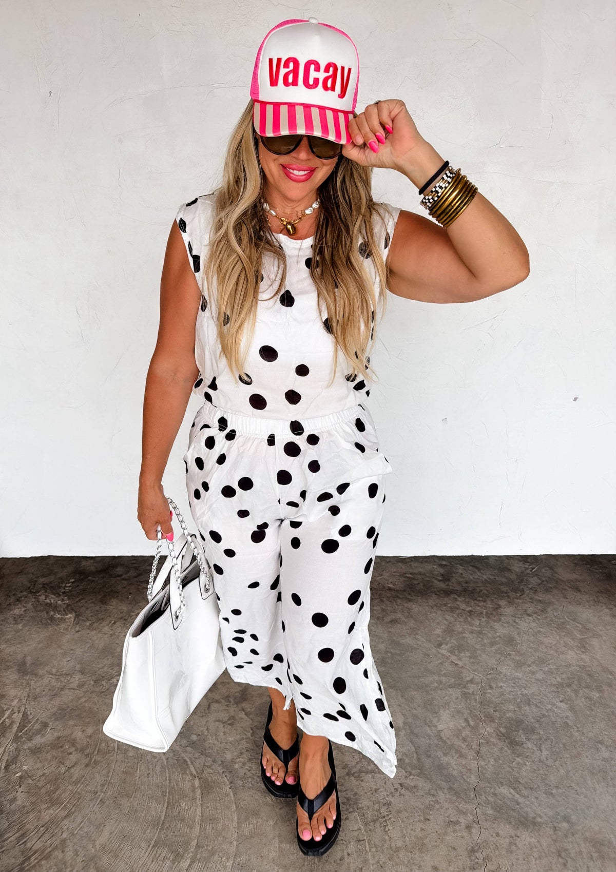 Playful Polka Dot Wide Leg Set