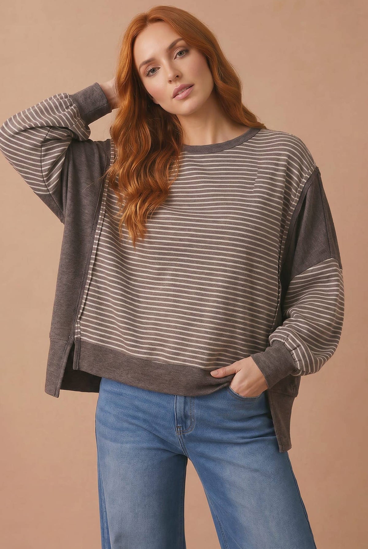 Easy Days Striped Pullover