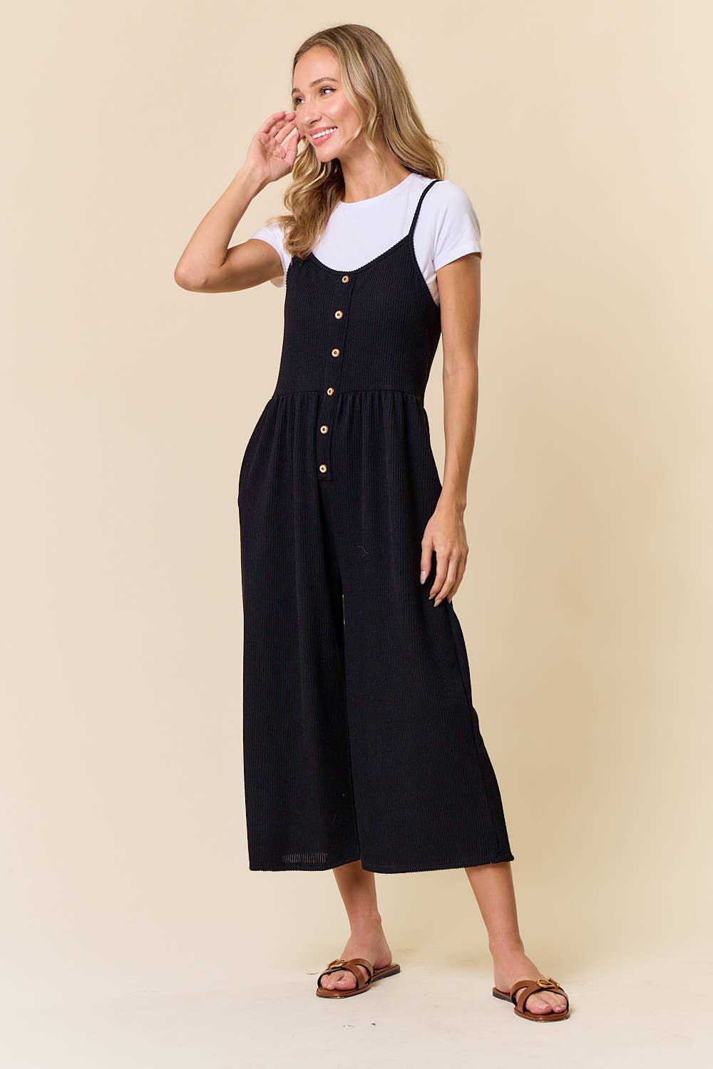 Everyday Chic Button Front Jumpsuit