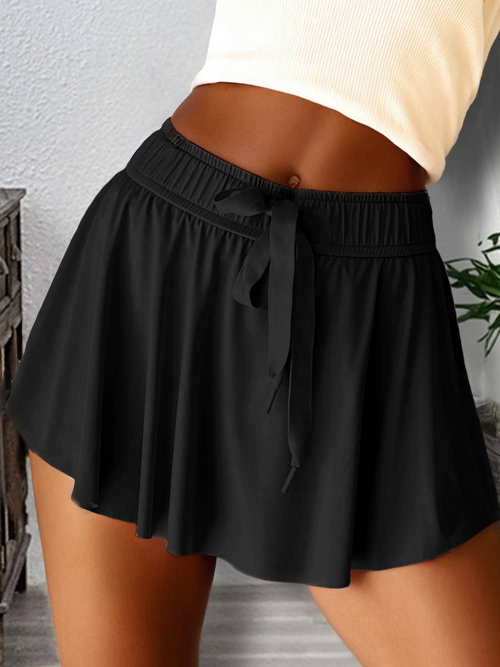 Drawstring High Waist Lined Tennis Skorts | 10 Colors S-4X