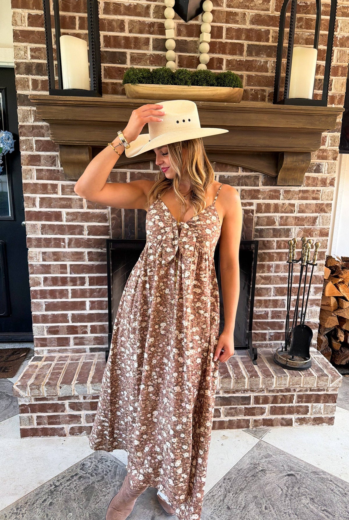 Harvest Gingham Maxi Dress