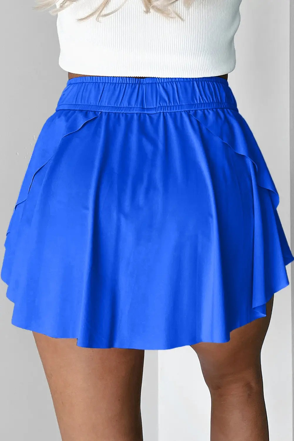 Flirty & Functional High Waist Skort – Adjustable Drawstring Active Style