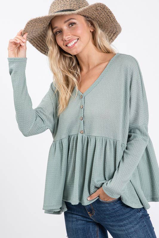 Easy Does It Babydoll Top