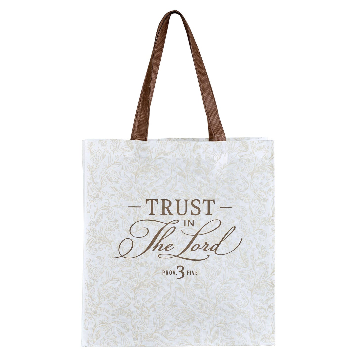 Trust in the Lord Tote Bag – Proverbs 3:5 Floral Reusable Shopping Bag
