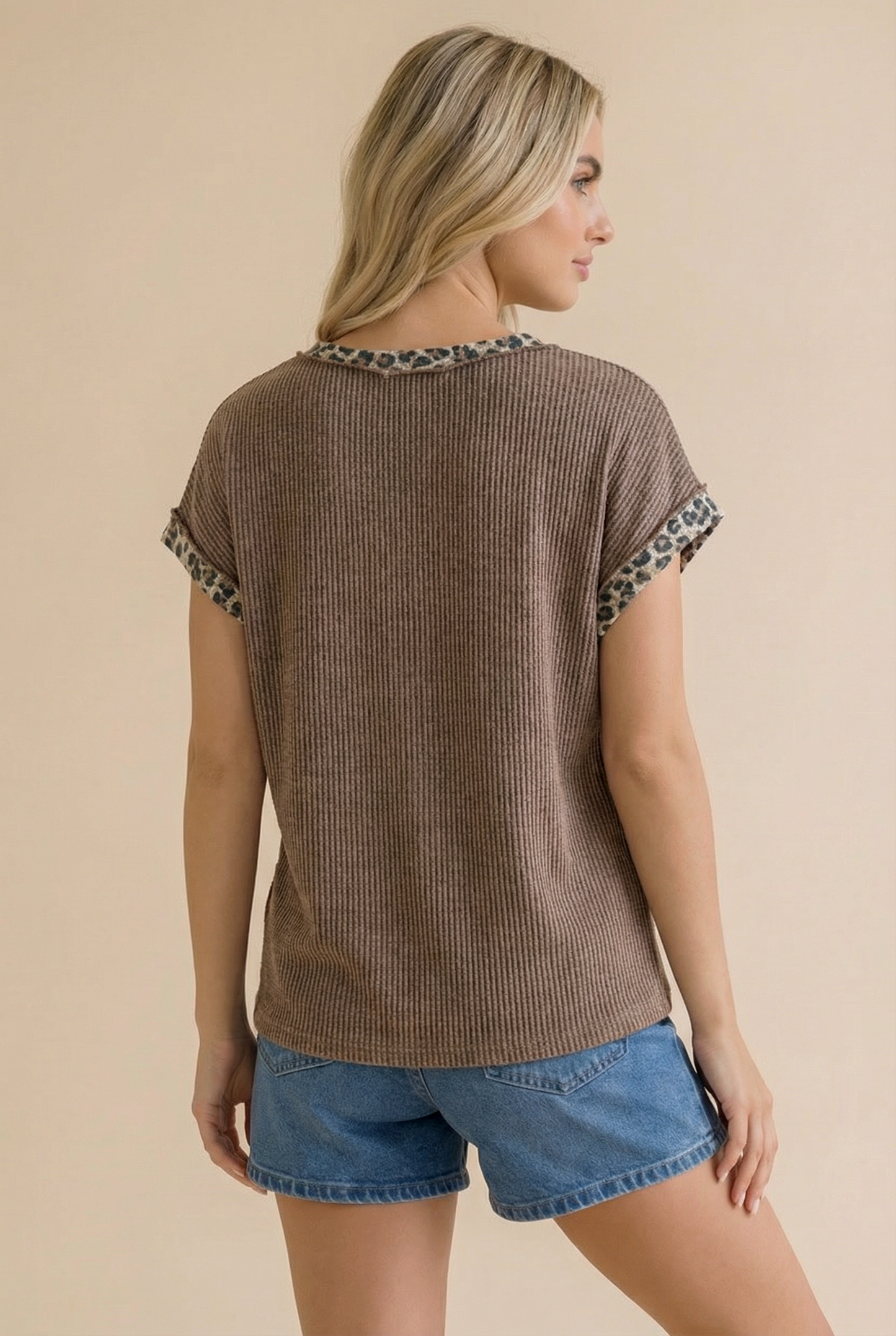 Wild at Heart Rib Knit Top