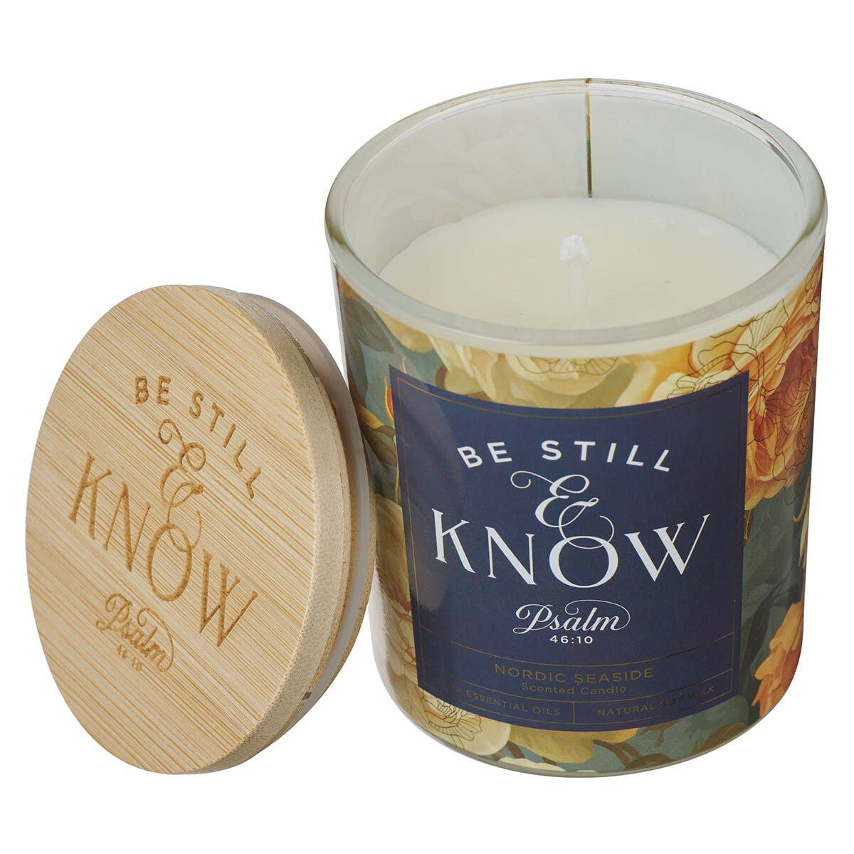 Be Still and Know Candle – Psalm 46:10 Nordic Seaside Soy Candle