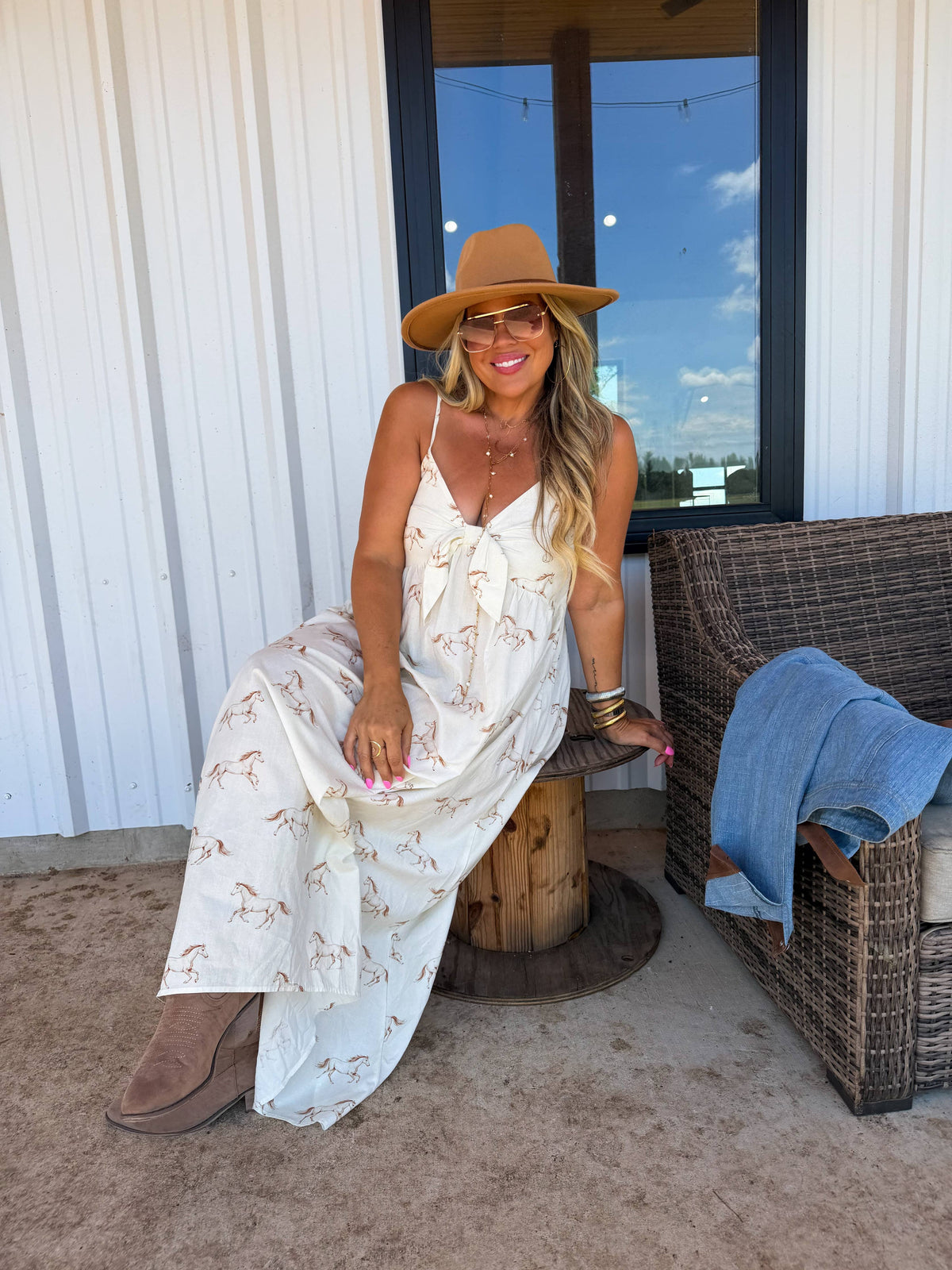 Harvest Gingham Maxi Dress