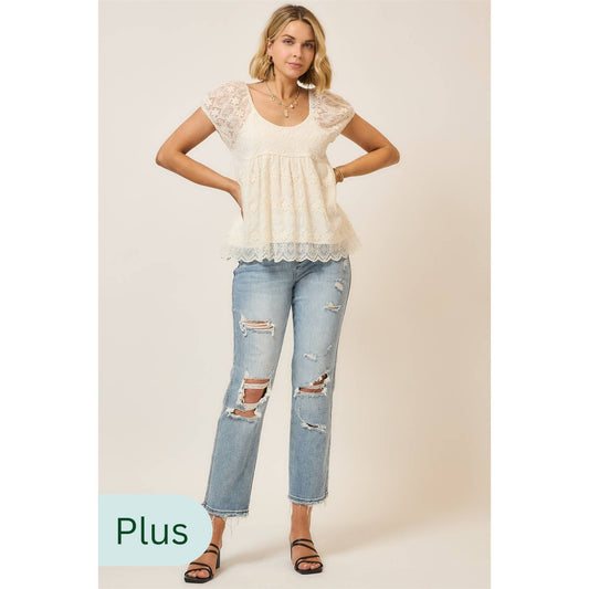 Amelie Lace Babydoll Top
