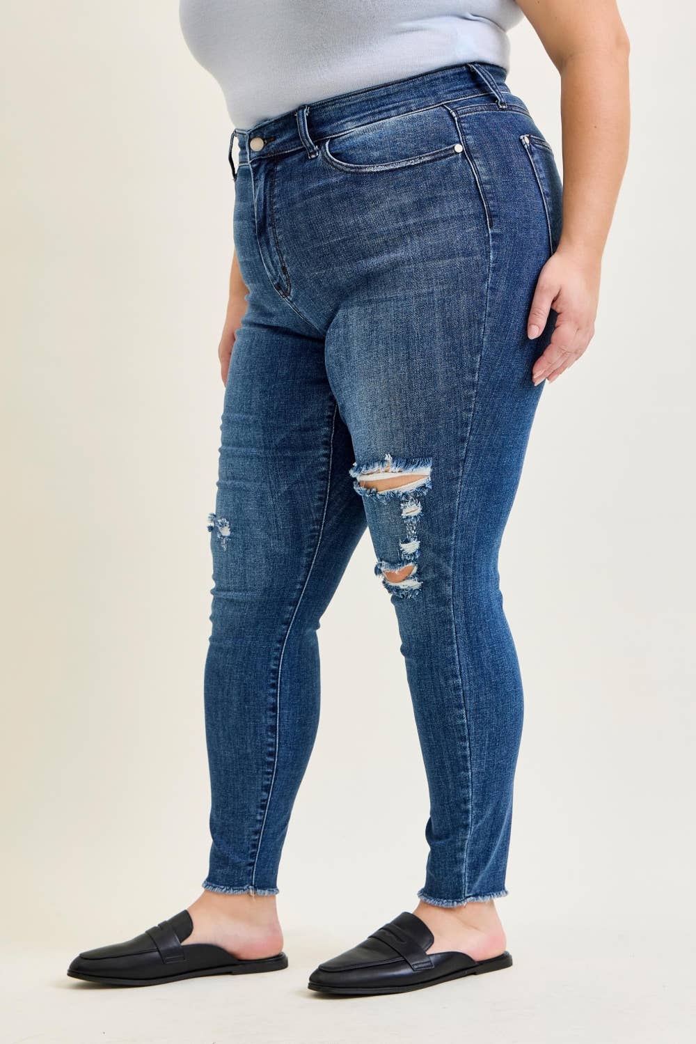 Judy Blue Plus High-Waist Destroyed Skinny Jeans