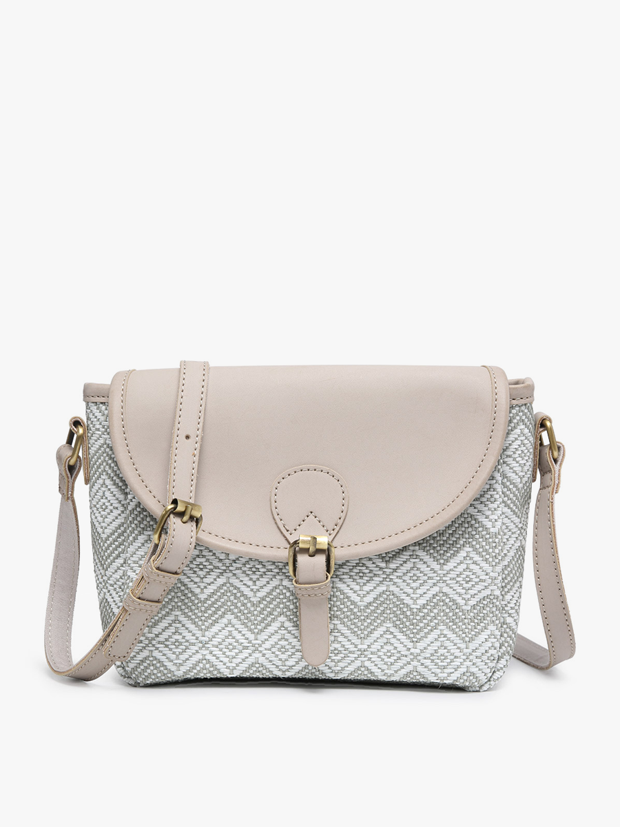 Erin Woven Vegan Leather Crossbody Bag
