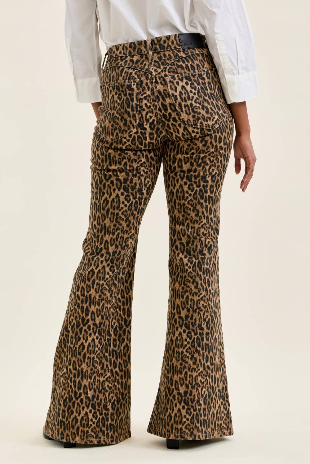 Judy Blue Leopard Luxe Flare Jeans