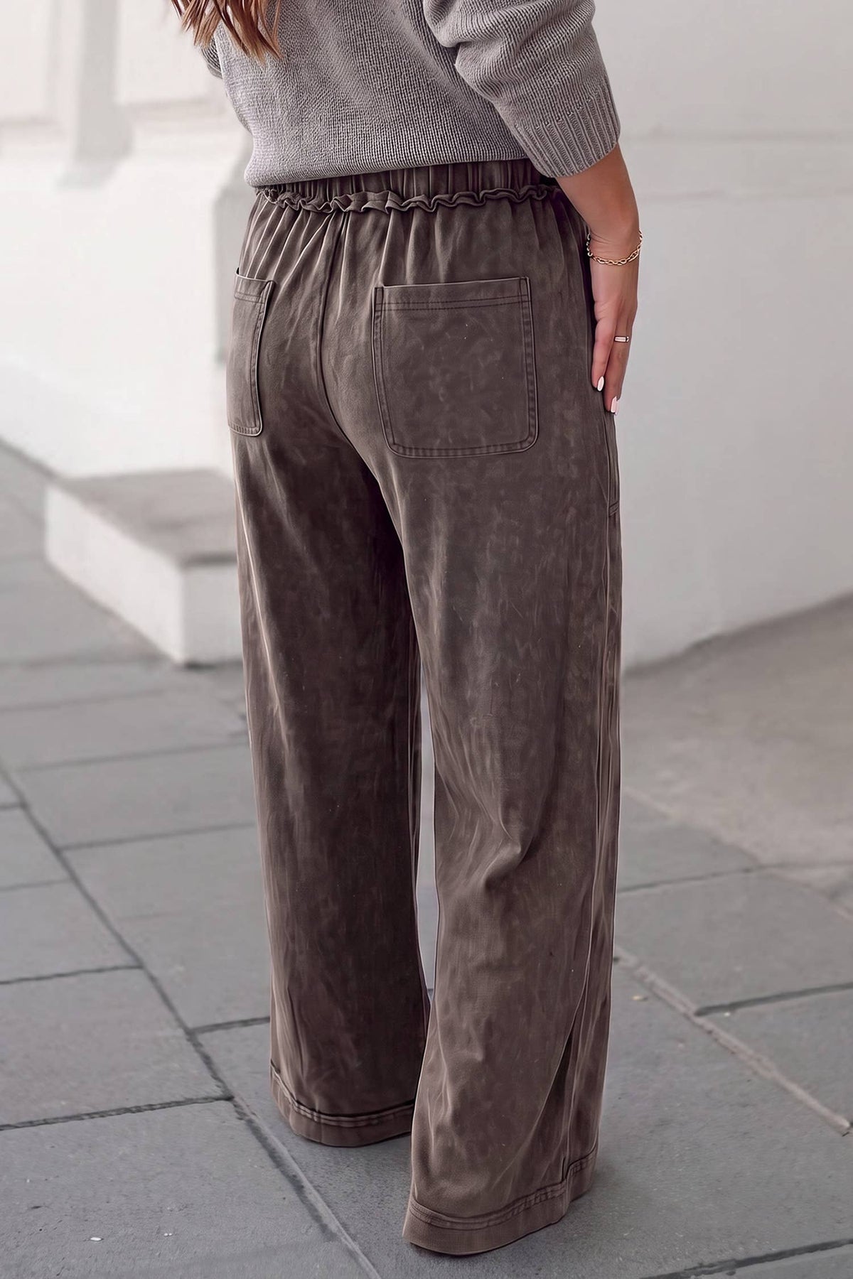 Free Spirit Washed Wide Leg Pan