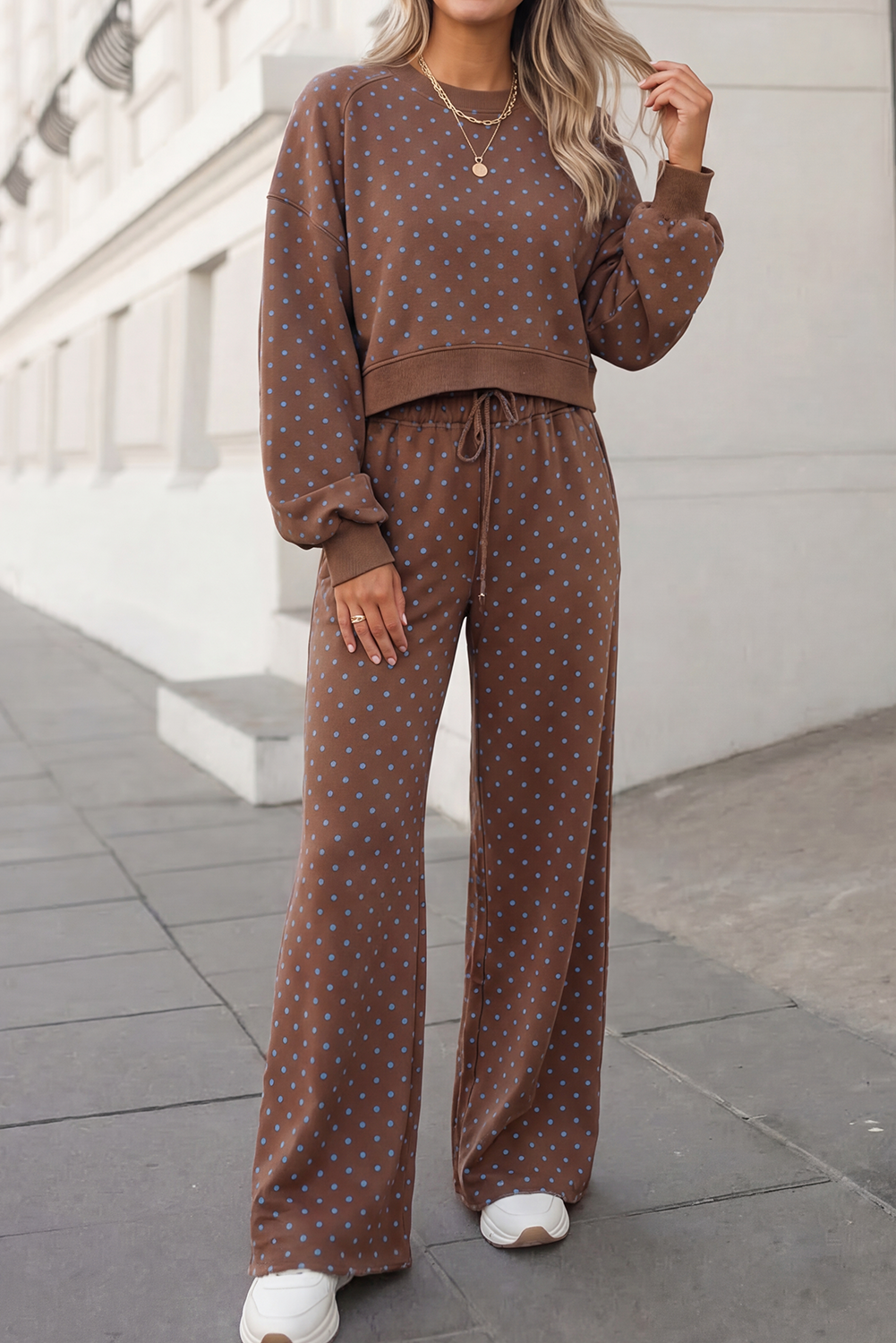 Coffee Date Polka Dot Pants Set