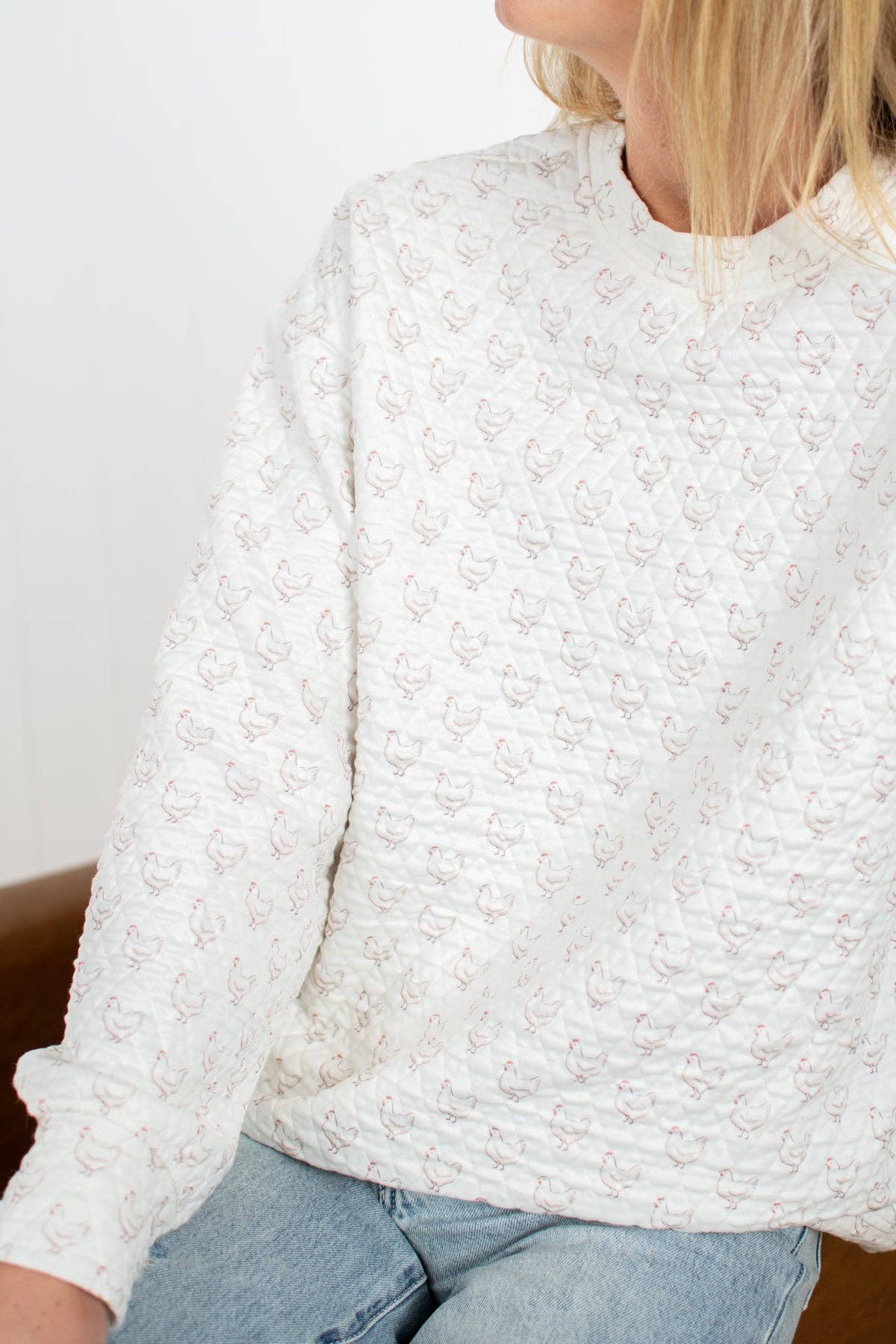 Cozy Coop Quilted Chicken Sweater