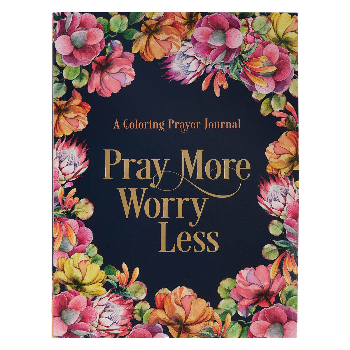 Pray More Worry Less Coloring Prayer Journal – Christian Guided Coloring Journal