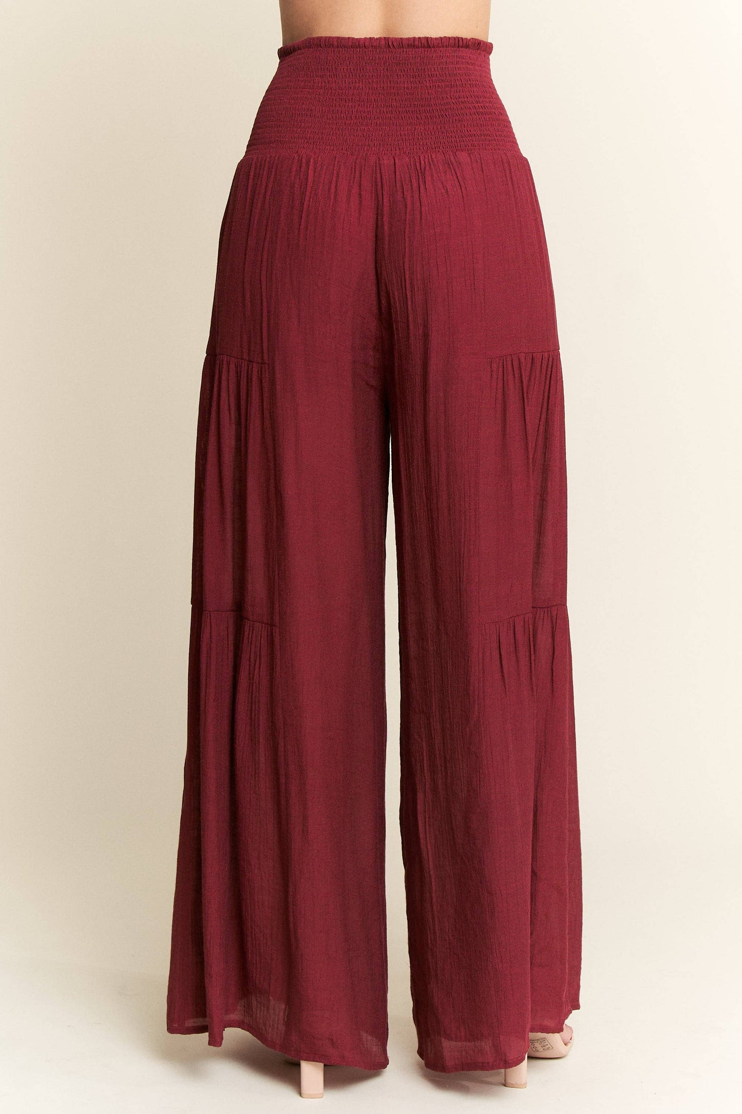 Tie Front Wide Leg Cotton Pants