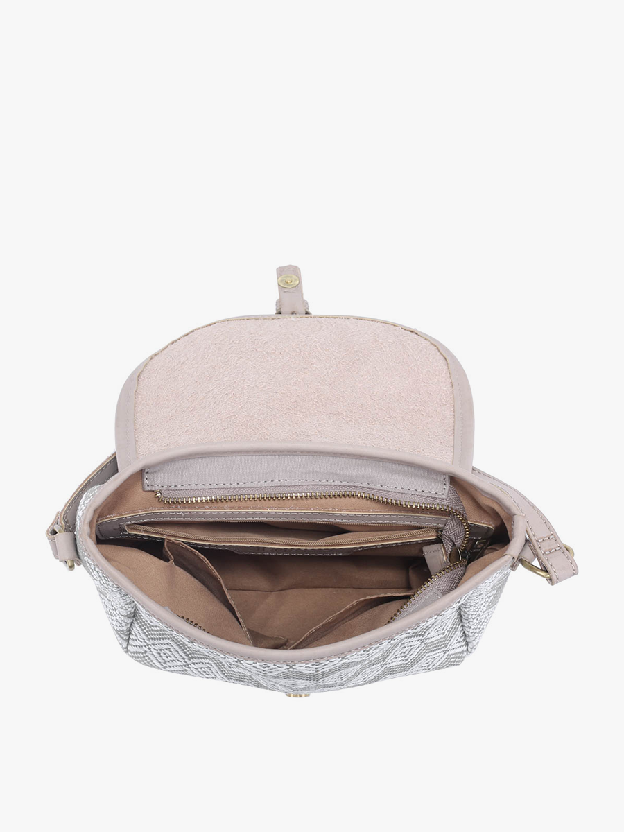Erin Woven Vegan Leather Crossbody Bag