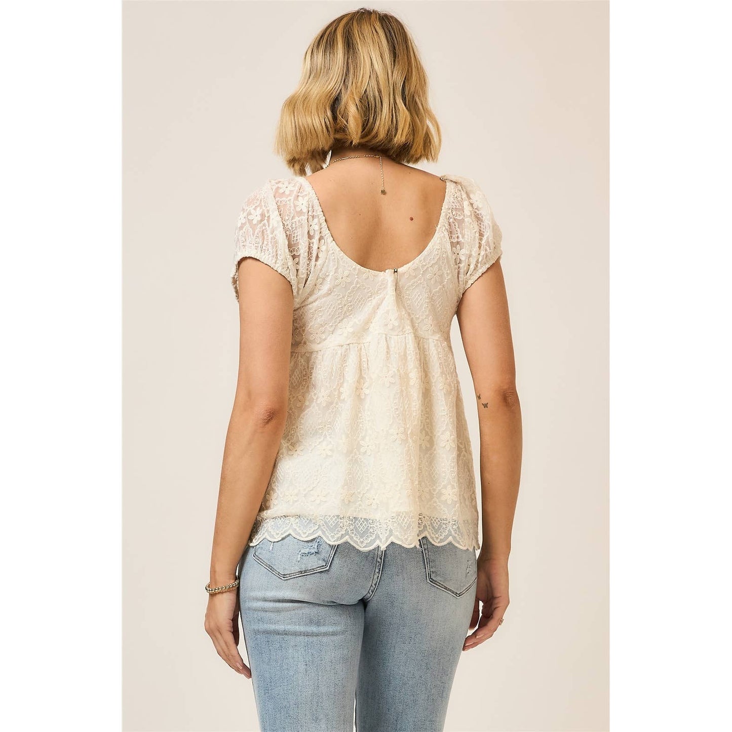 Amara Romantic Lace Babydoll Top