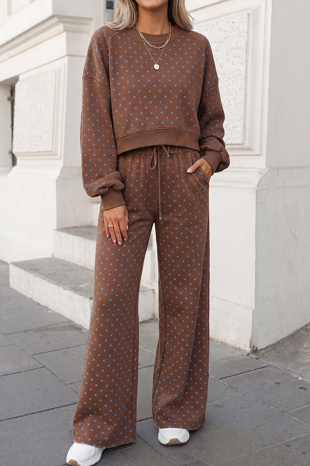 Coffee Date Polka Dot Pants Set